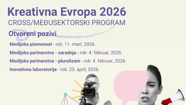 Отворени међусекторски позиви 2026 – подршка иновацијама, сарадњи и медијској писмености